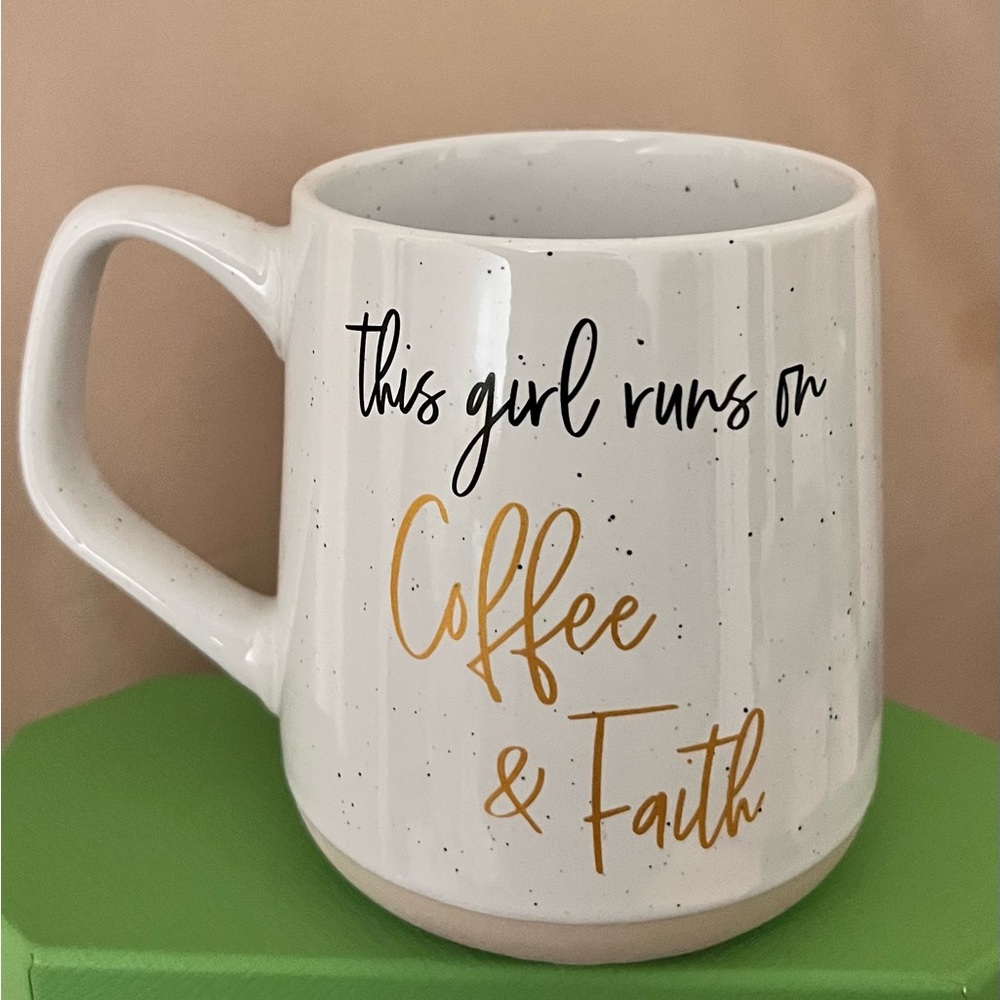 “This Girls Runs On Coffee & Faith” Mug